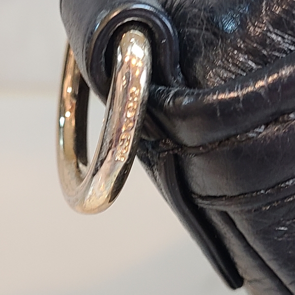 Coach Black Leather Bag with Gold Logo - Picture 6 of 16